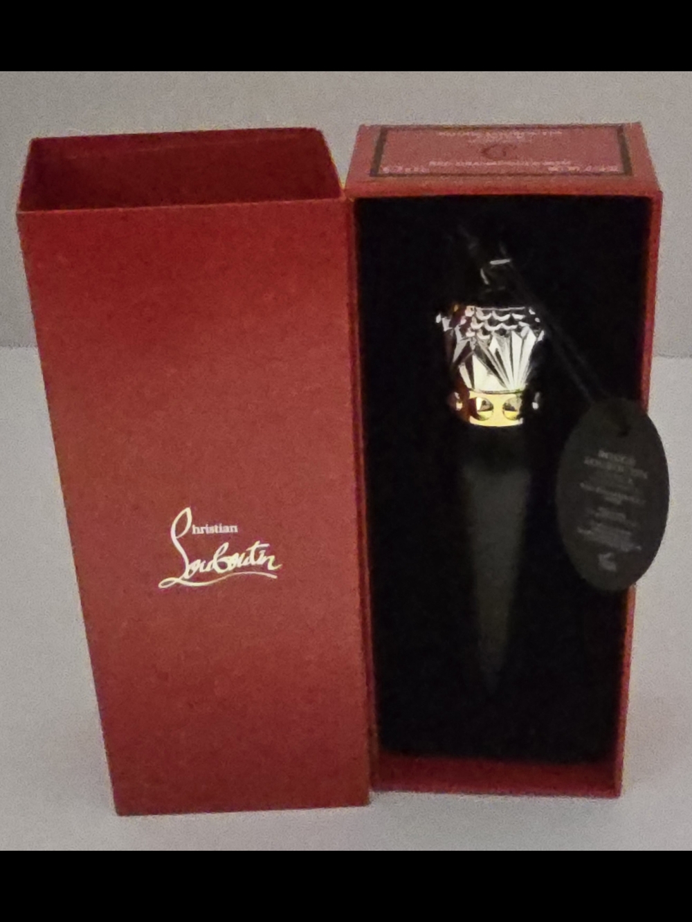 Christian Louboutin Black Lipstick with Red Box and Gold Accents Red Dramadouce